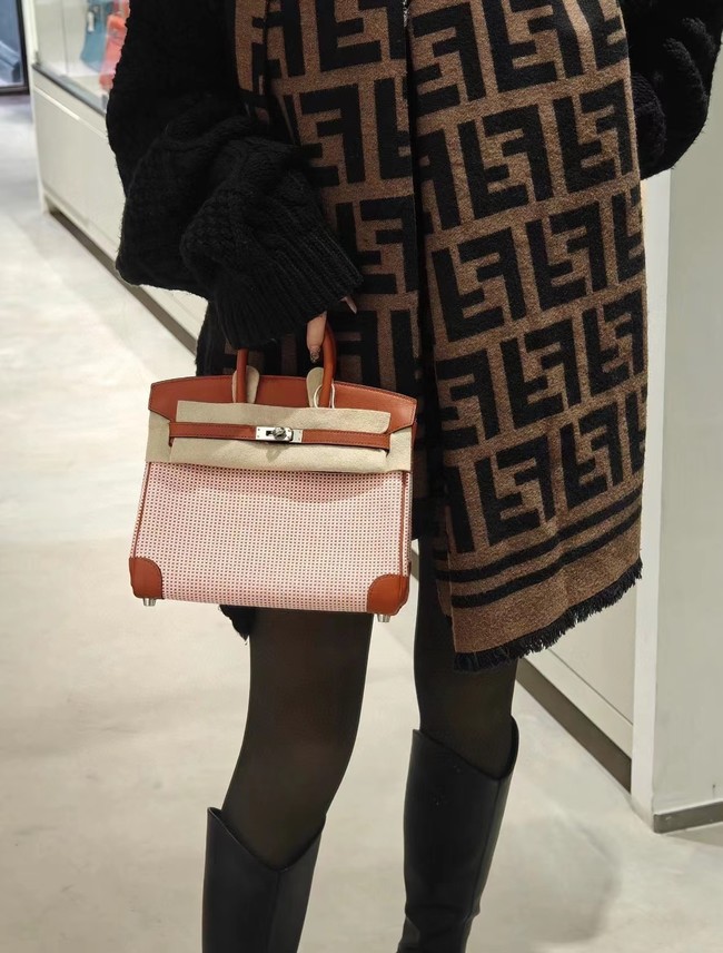 Hermes Birkin Bag togo Leather&Canvas 77886-1 