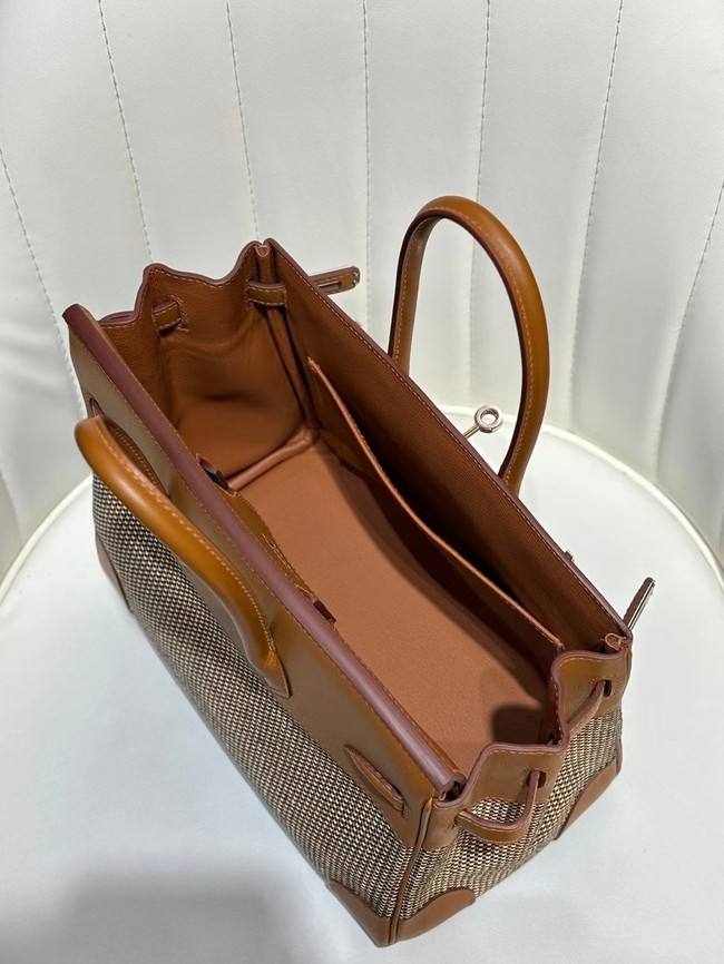 Hermes Birkin Bag togo Leather&Canvas 77886-4