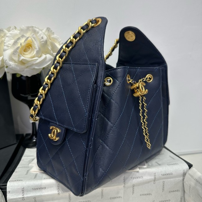 CHANEL 25 SMALL HANDBAG AS5293 dark blue