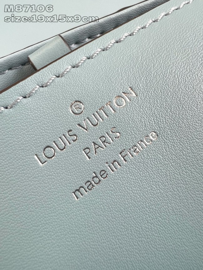 Louis Vuitton small Grained Calfskin M84713 light blue