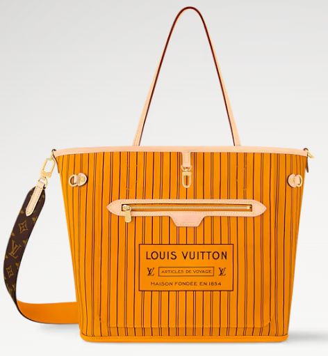 Louis Vuitton Neverfull Bandouliere Inside Out MM M12257 Monogram&Jaune Safran