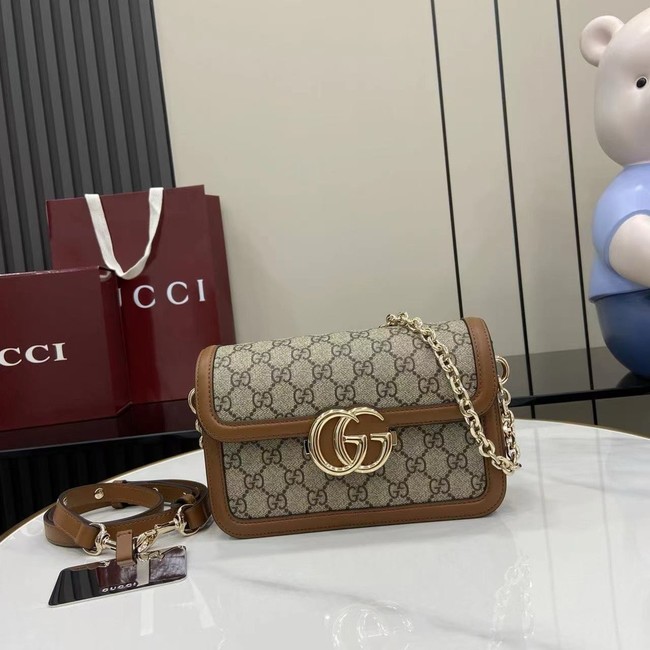 Gucci Go small shoulder bag 826761 brown
