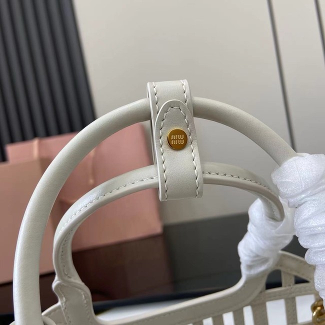 MIUMIU Leather basket 5BA294 white