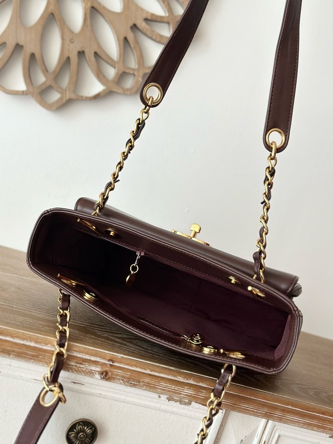 Chanel Small Shoulder Bag A2214 burgundy