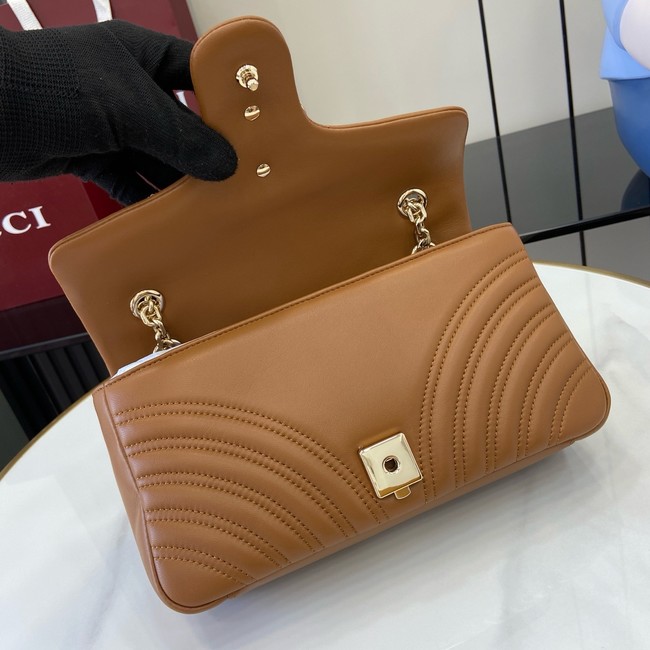Gucci GG Marmont medium shoulder bag 837267 Brown