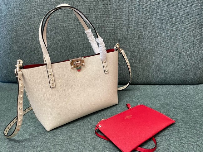 VALENTINO VLOGO calfskin Shoulder Bag 0001 Cream
