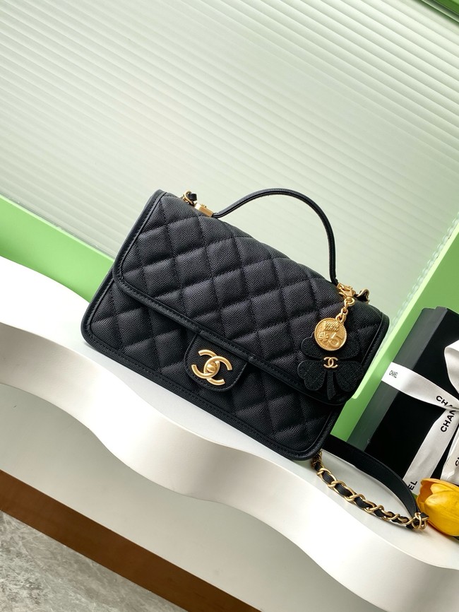Chanel Flap Bag With Top Handle AS3653 Black
