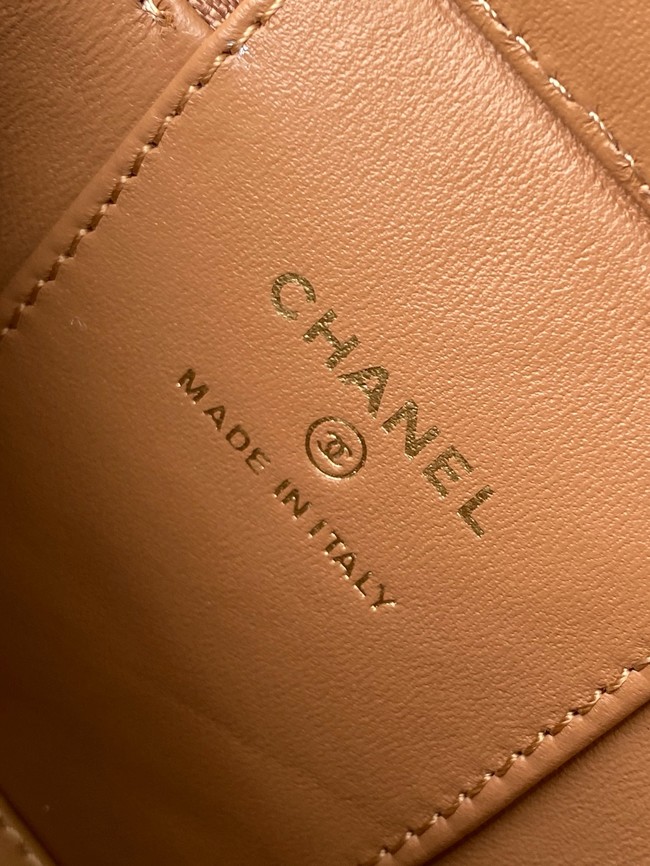 CHANEL Grained Calfskin Small Vanity with Chain AP3941 Camel