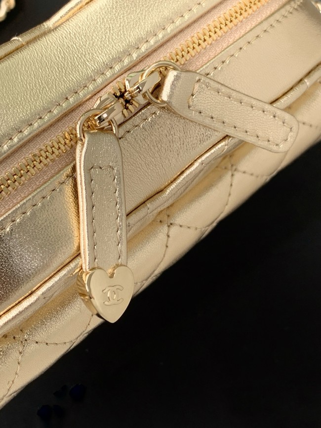 CHANEL Lambskin Heart Bag AS5764 Light gold