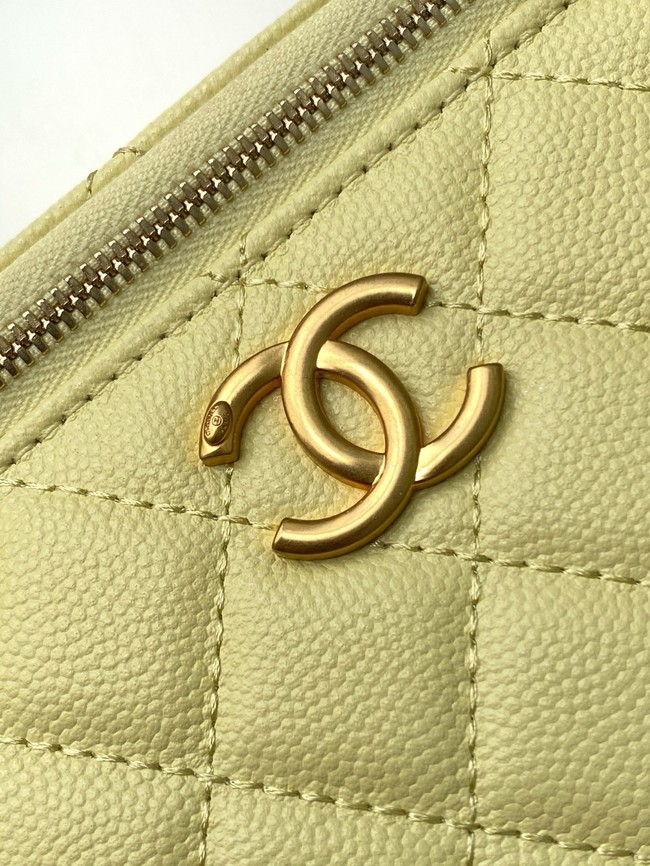 CHANEL MINI CLUTCH Grained Calfskin AP3940 yellow
