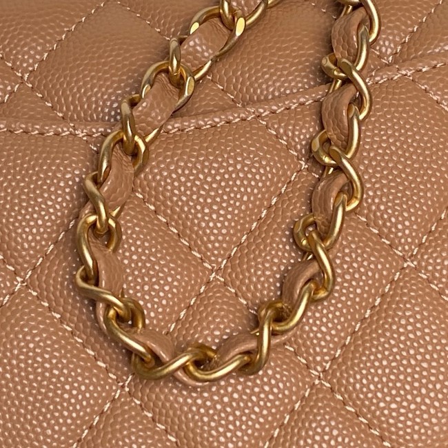 CHANEL Mini Flap Bag with Top Handle AS5701 Camel