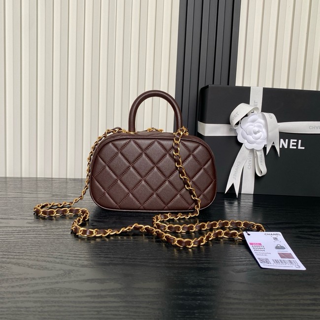 Chanel Mini Bowling Bag AS5572 Dark Brown