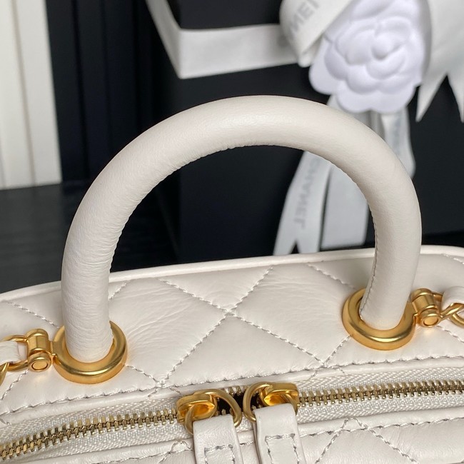Chanel Mini Bowling Bag AS5572 white