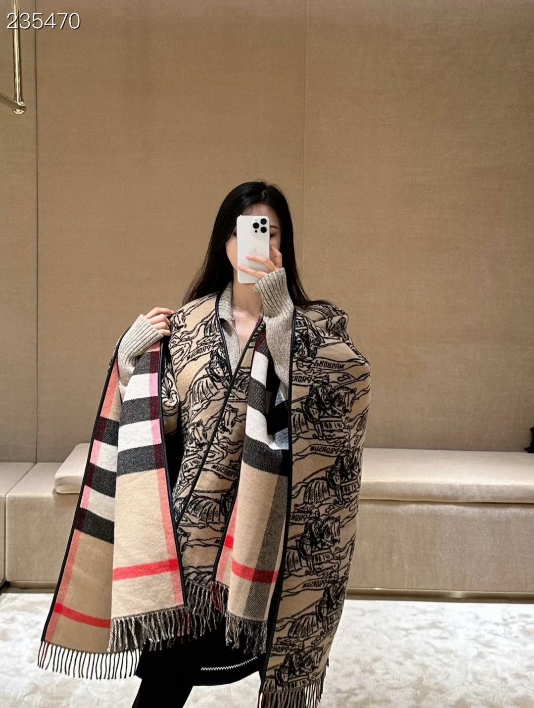 Burberry Cape Double-sided cashmere B35911