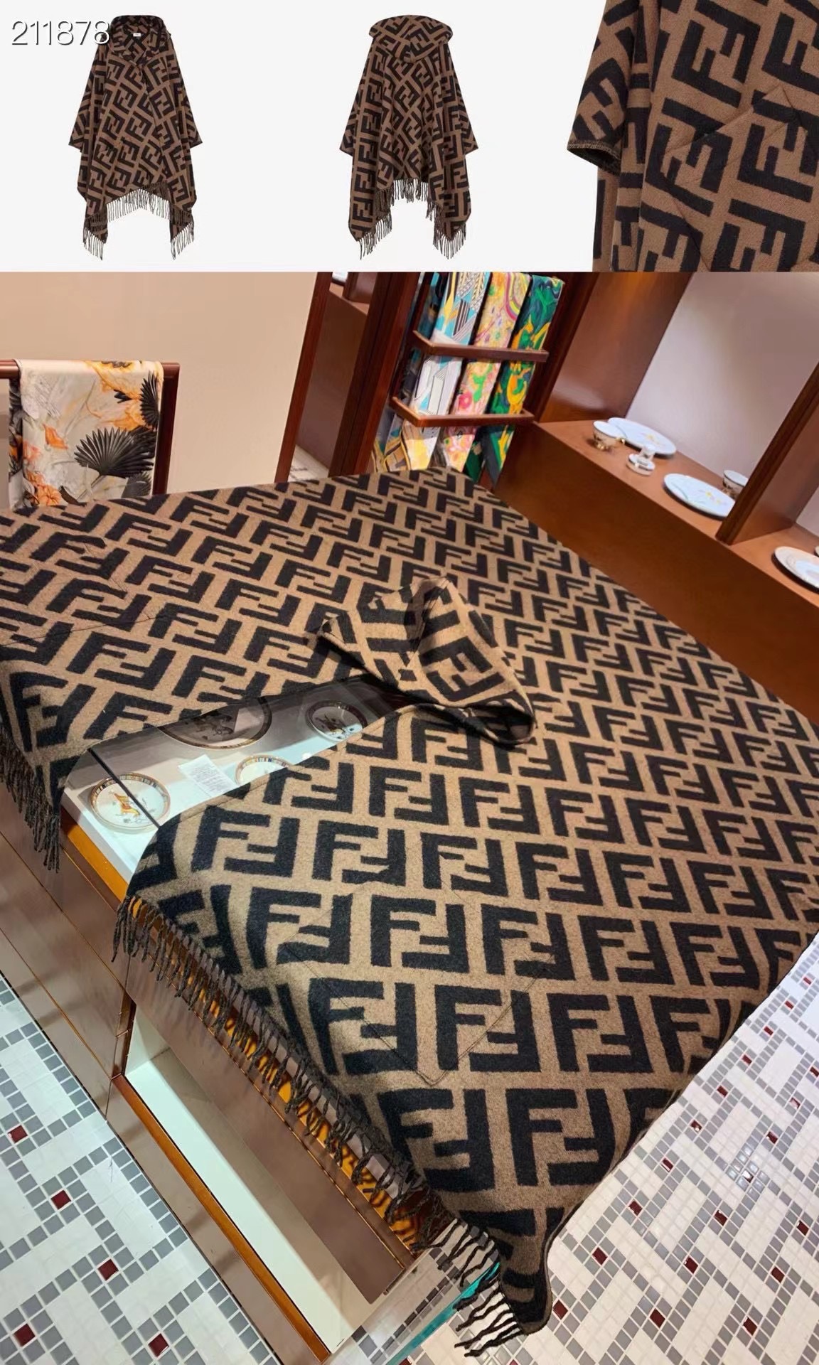 Fendi Cape Double-sided cashmere FDC35916