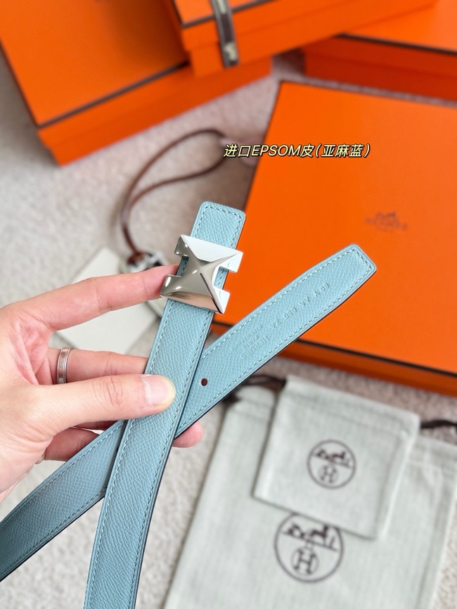 Hermes Epsom calfskin double-sided leather belt 65994