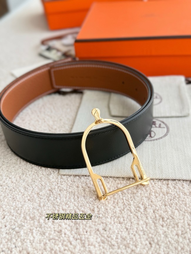 Hermes Swift calfskin double-sided leather belt 66020