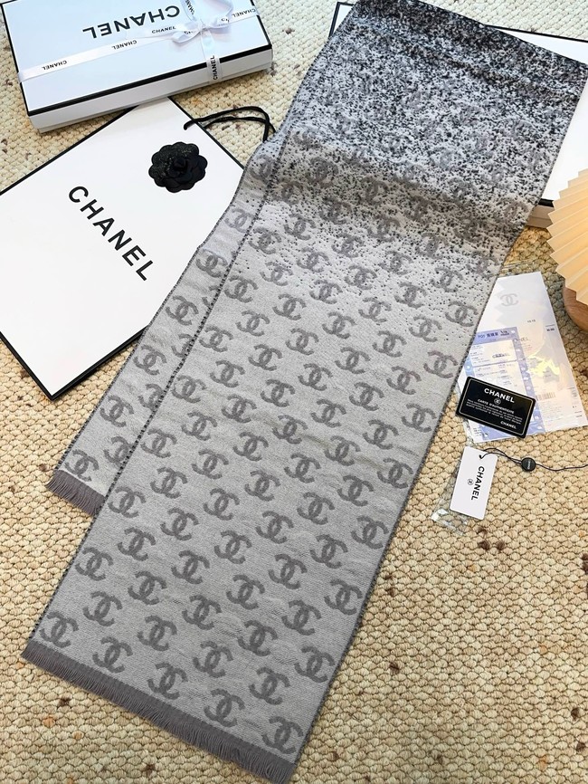 Chanel pattern cashmere scarf XT271