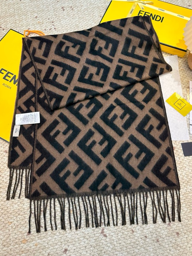 Fendi FF classic pattern cashmere scarf XT262