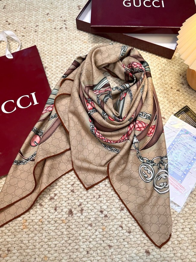 Gucci Square Scarf Silk Jacquard XT269