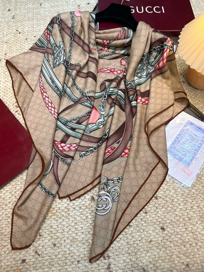 Gucci Square Scarf Silk Jacquard XT269