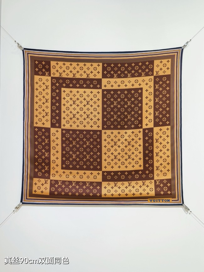 Louis Vuitton Square Scarf Silk Jacquard XT278