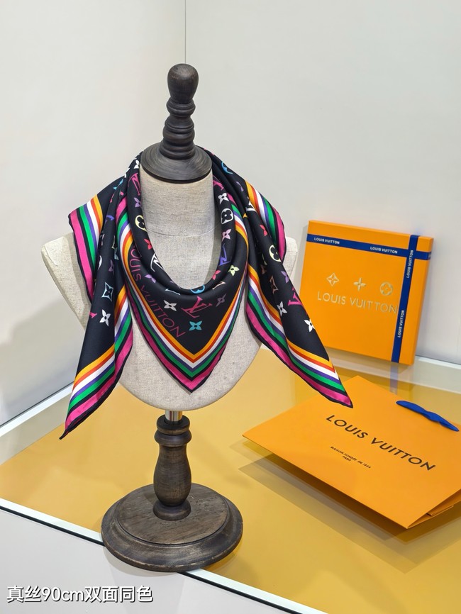 Louis Vuitton Square Scarf Silk Jacquard XT284