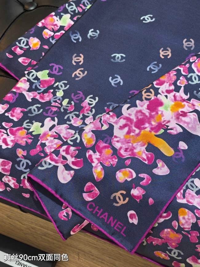 Chanel Square Scarf Silk Jacquard XT287