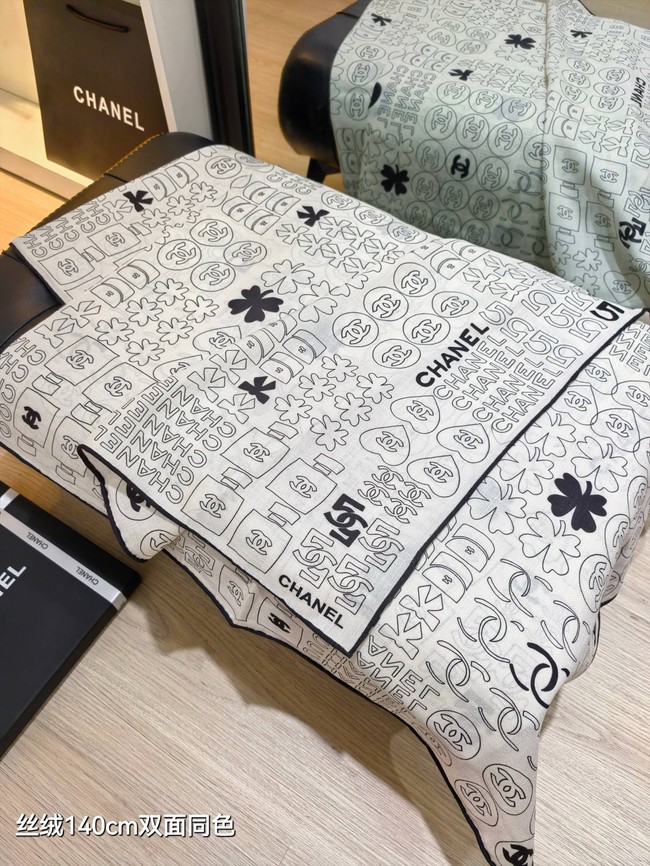 Chanel Shawl Cashmere and Silk Jacquard KY106