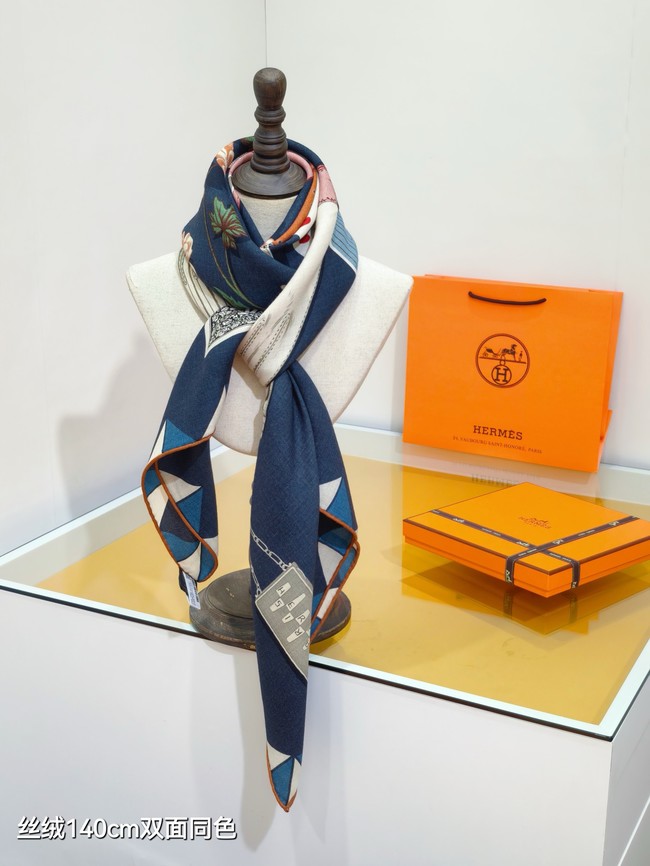 Hermes Shawl Cashmere and Silk Jacquard KY113