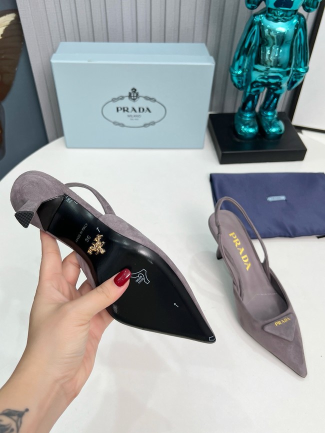 Prada leather slingback pumps 45086-4