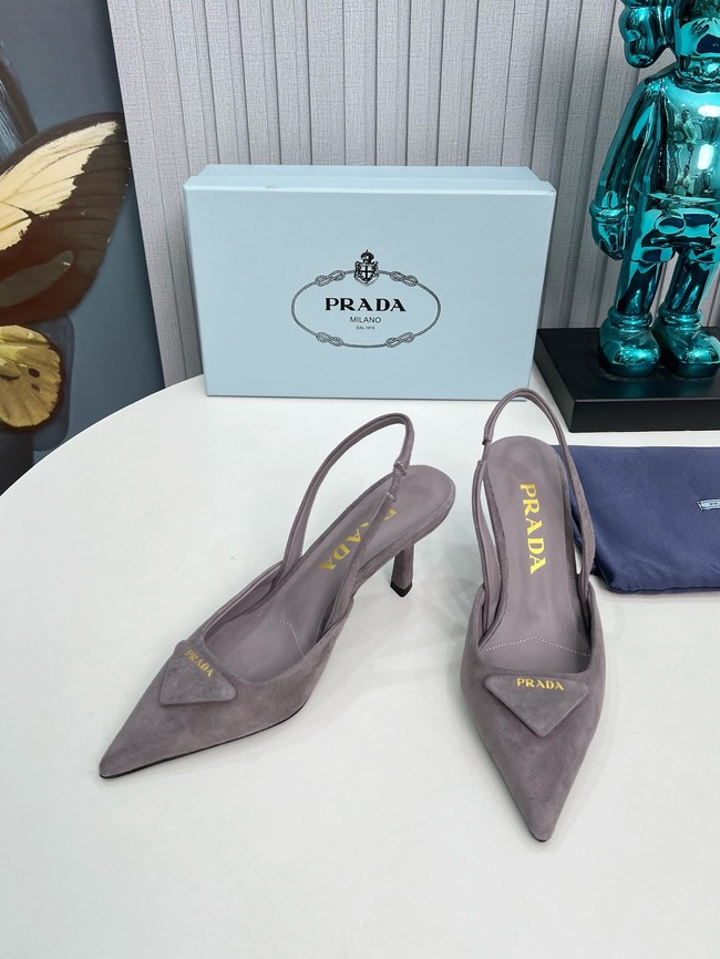 Prada leather slingback pumps 45086-4
