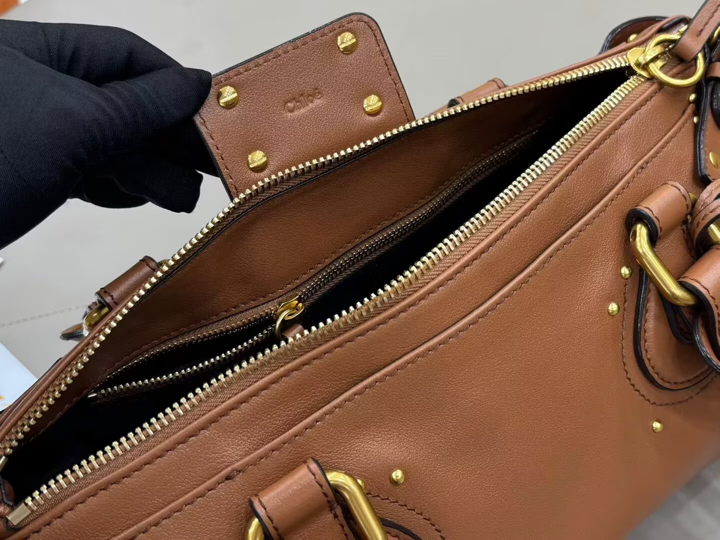 Chloe Original Leather Handle Bag C63202 Brown