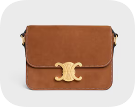Celine TEEN TRIOMPHE BAG IN NUBUCK CALFSKIN 188423 CAMEL