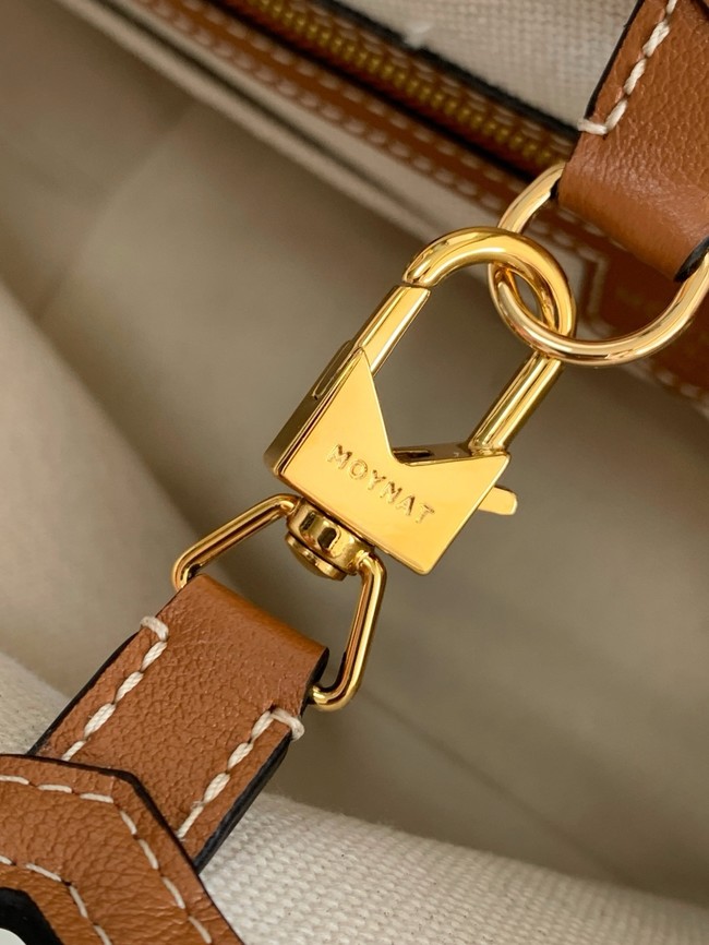 Goyard Calfskin Leather Tote Bag MM M8002 black&brown