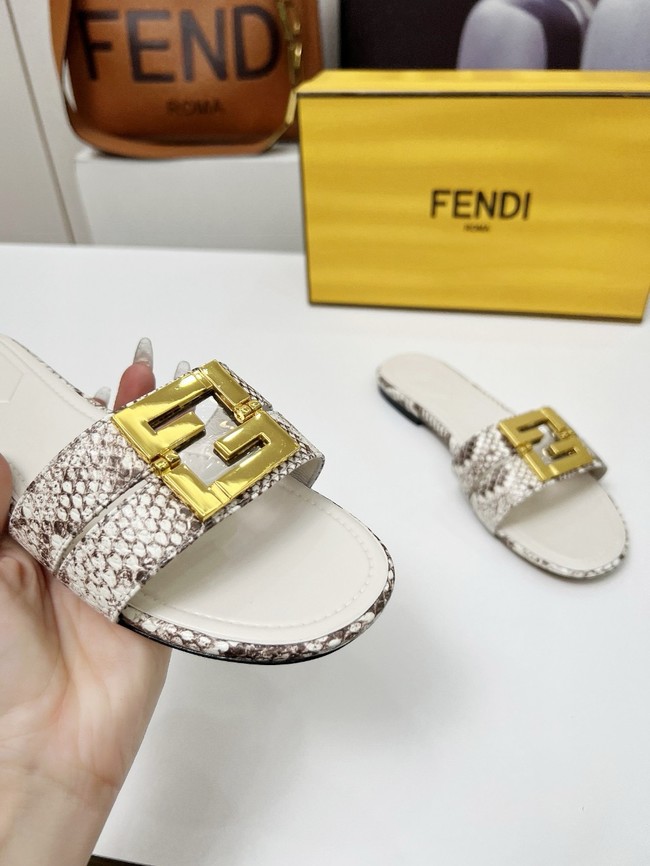 FENDI FFold leather mid-heel sandals 8R8538-3