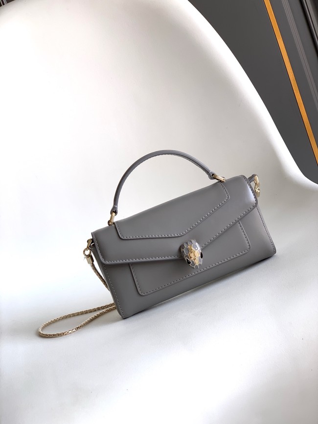 Bvlgari Serpenti Forever leather crossbody bag 289688 gray