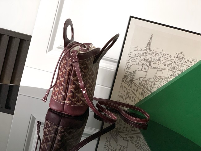 Goyard Calfskin Leather Tote Bag PM 00249 burgundy
