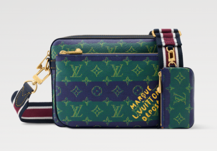 Louis Vuitton Trio Messenger M26026 Blue Stripes