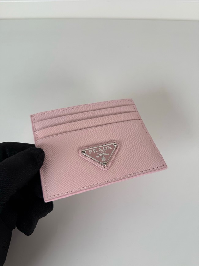 Prada Card Holder 1MC025 pink&Silver
