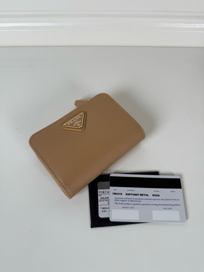 Prada Card Holder Wallet 1ML018 Apricot