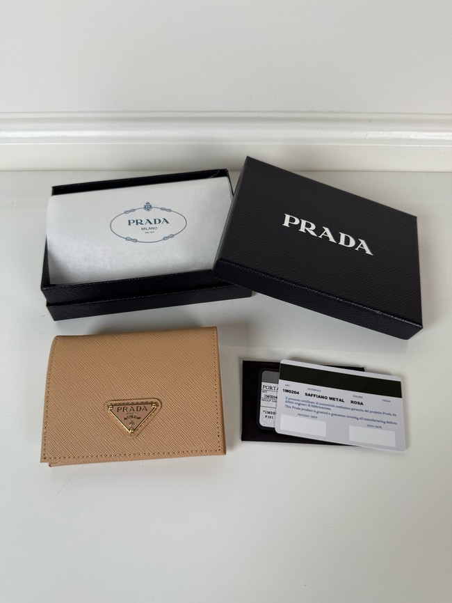 Prada Card Holder Wallet 1ML018 Apricot