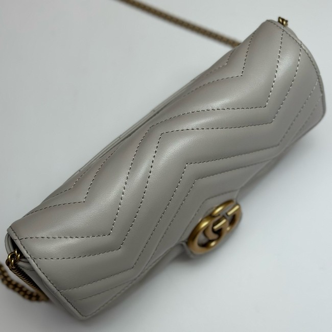 Gucci GG Marmont small shoulder bag 751526 light gray