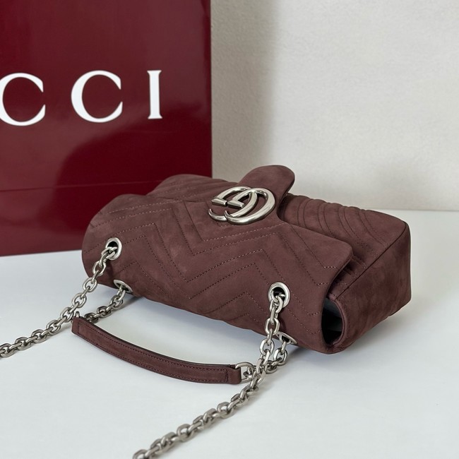 Gucci GG Marmont medium shoulder bag 837267 Dark brown
