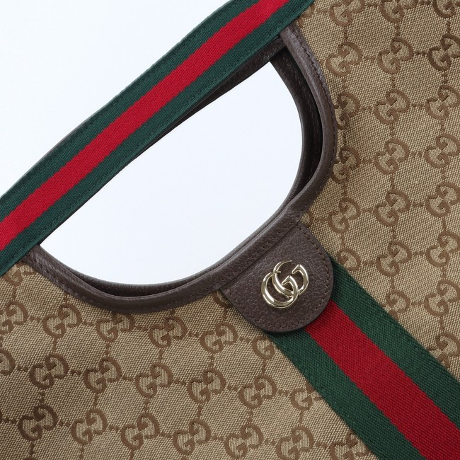 Gucci Giglio small tote bag 865452 beige and brown GG canvas