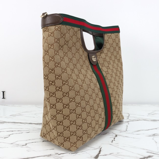 Gucci Giglio small tote bag 865452 beige and brown GG canvas