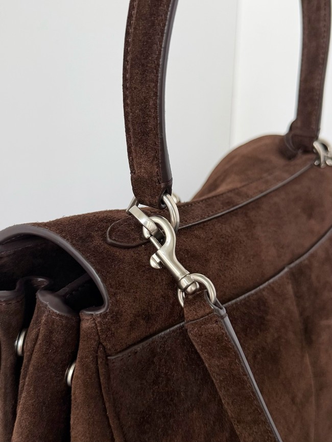 Balenciaga Rodeo Mini Handbag suede calfskin 795456 Coffee