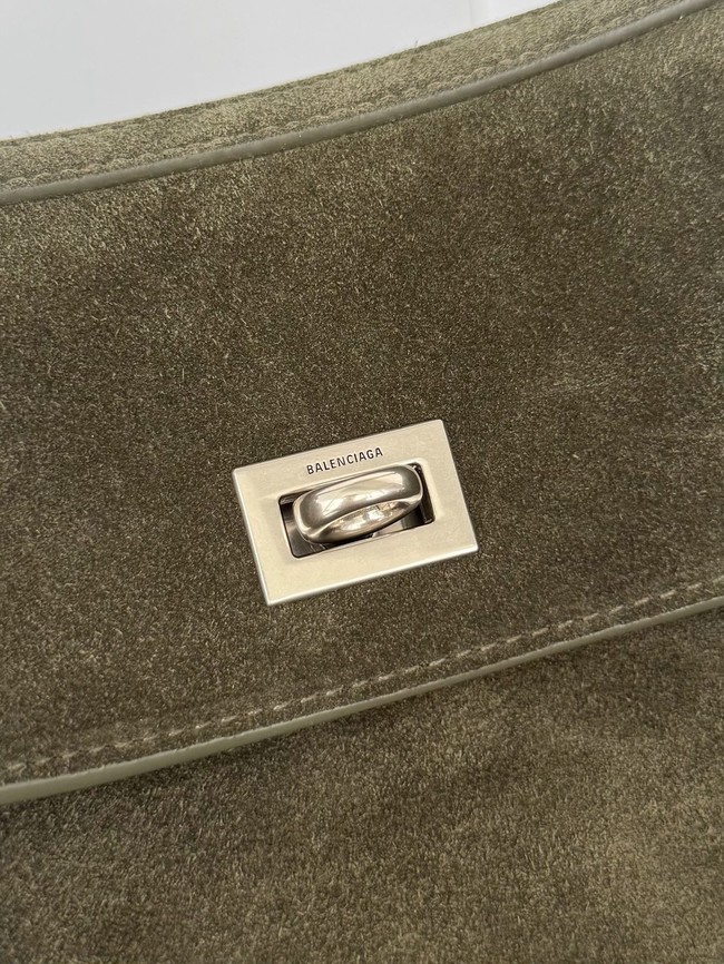 Balenciaga Rodeo Mini Handbag suede calfskin 795456 green