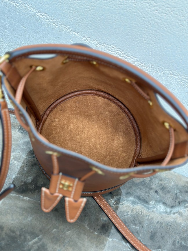 Celine TEEN CLARA BAG IN SUPPLE GRAINED CALFSKIN 121673 tan