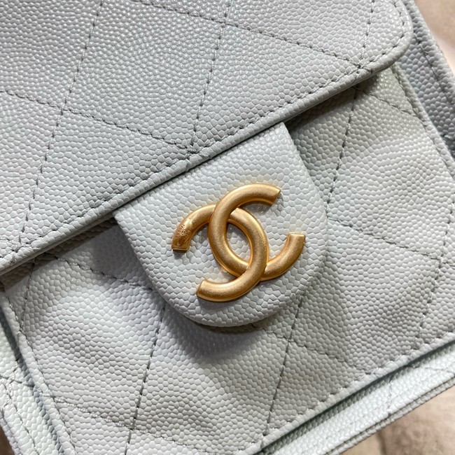 CHANEL 25 Medium Backpack AS5600 light blue